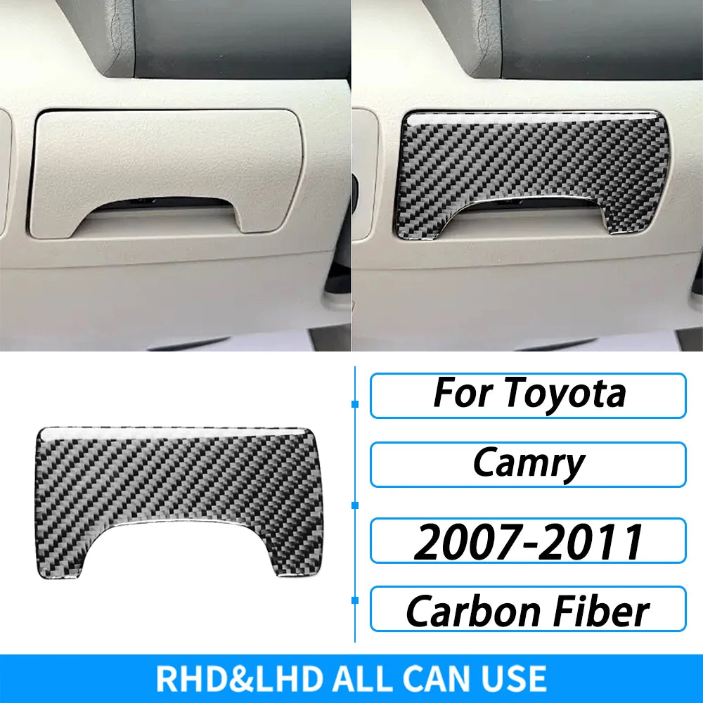 Toyota Camry 2007–2011 Carbon Fiber Interior Trim Set - Center Console, Gear Shift & Air Vent Decorative Covers