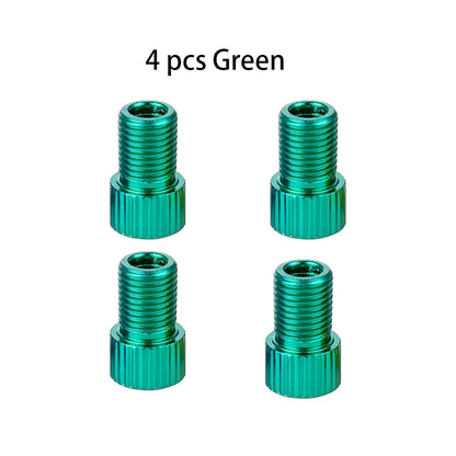10-Color Aluminum Bicycle Valve Adapter – PRESTA to SCHRADER Converter for Bikes & Cars