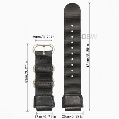 18mm Nylon Watch Band for Casio AE1200 AE1300 AE1000 AE1500 - Replacement Strap for A158W A159 MRW-200H SGW-300H PRG270 Watches