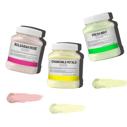 350g Hydrating 24K Gold Soft Mask Powder – Rose Petal Crystal Jelly Skin Care Mask for Moisturizing & Revitalizing Skin