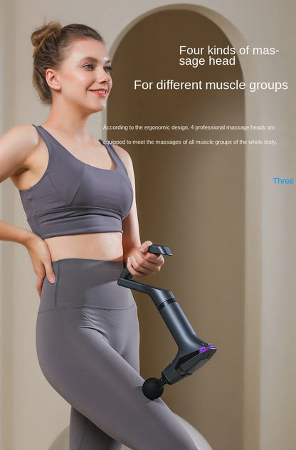 Multifunctional Deep Tissue Massage Gun – Long-Handle Electric Percussion Muscle Relaxer