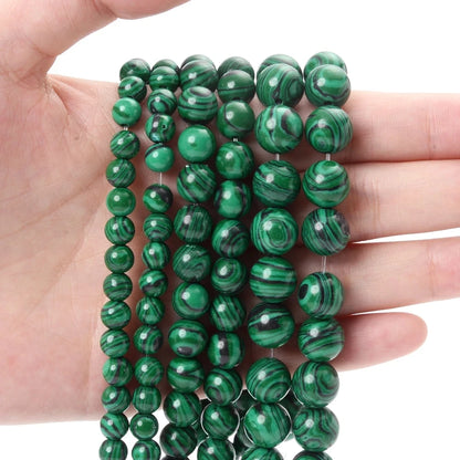 Natural Stone Round Beads 4-12mm Tiger Eye Lava Turquoise Jade for DIY Jewelry Making Bracelet Craft Supplies