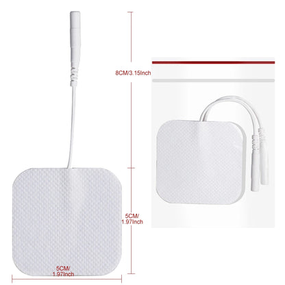 100/50pcs 5x5cm Muscle Stimulator Electrode Pads – Self-Adhesive Non-Woven Replacement for TENS Therapy Machines