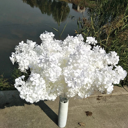 10pcs White Branch Snow Gypsophila Artificial Flowers – Cherry Blossom Wedding Arch Decoration