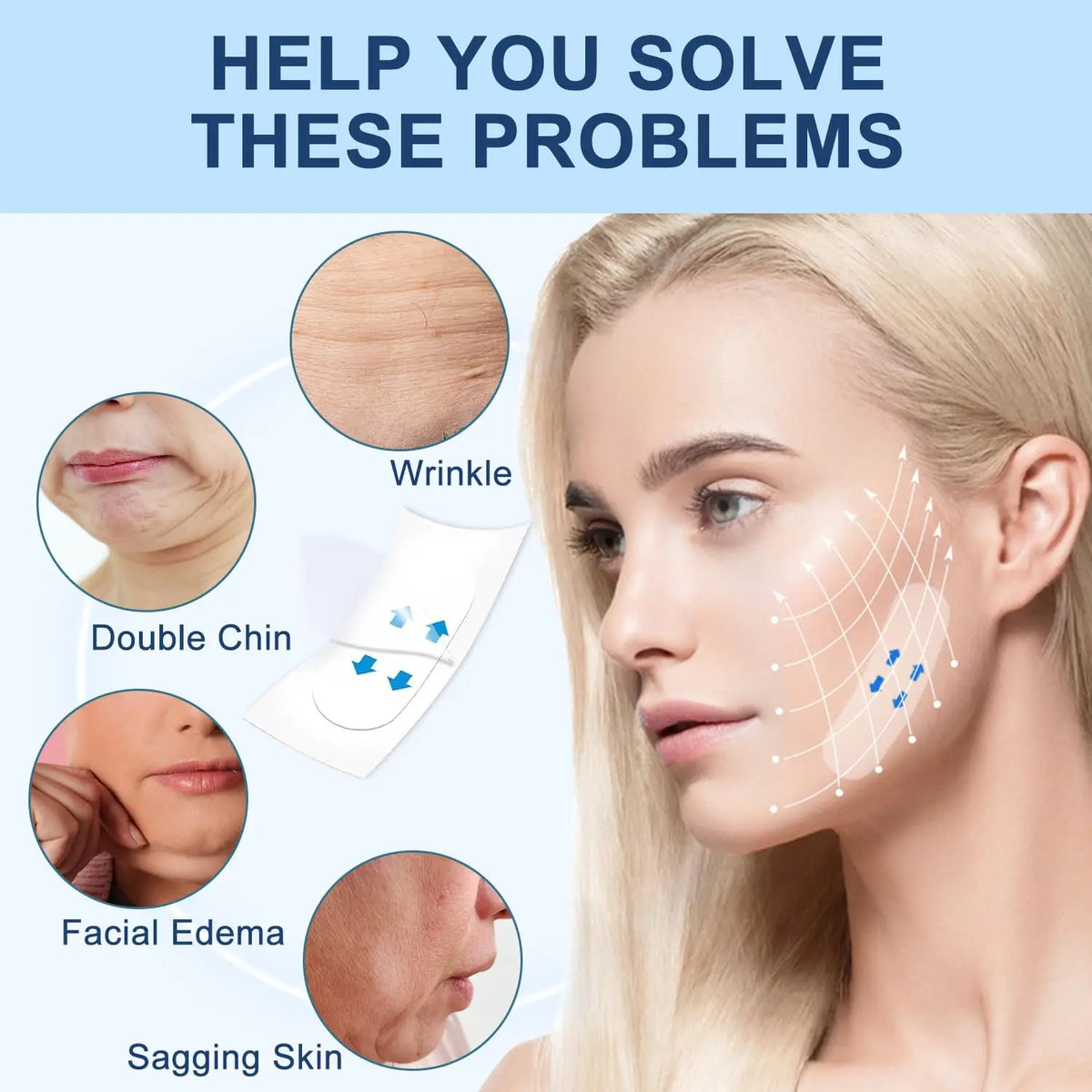 120-Piece Invisible Face Lifting Tape Set – Waterproof Transparent V-Shape Facial Patches for a Slimmer-Looking Face