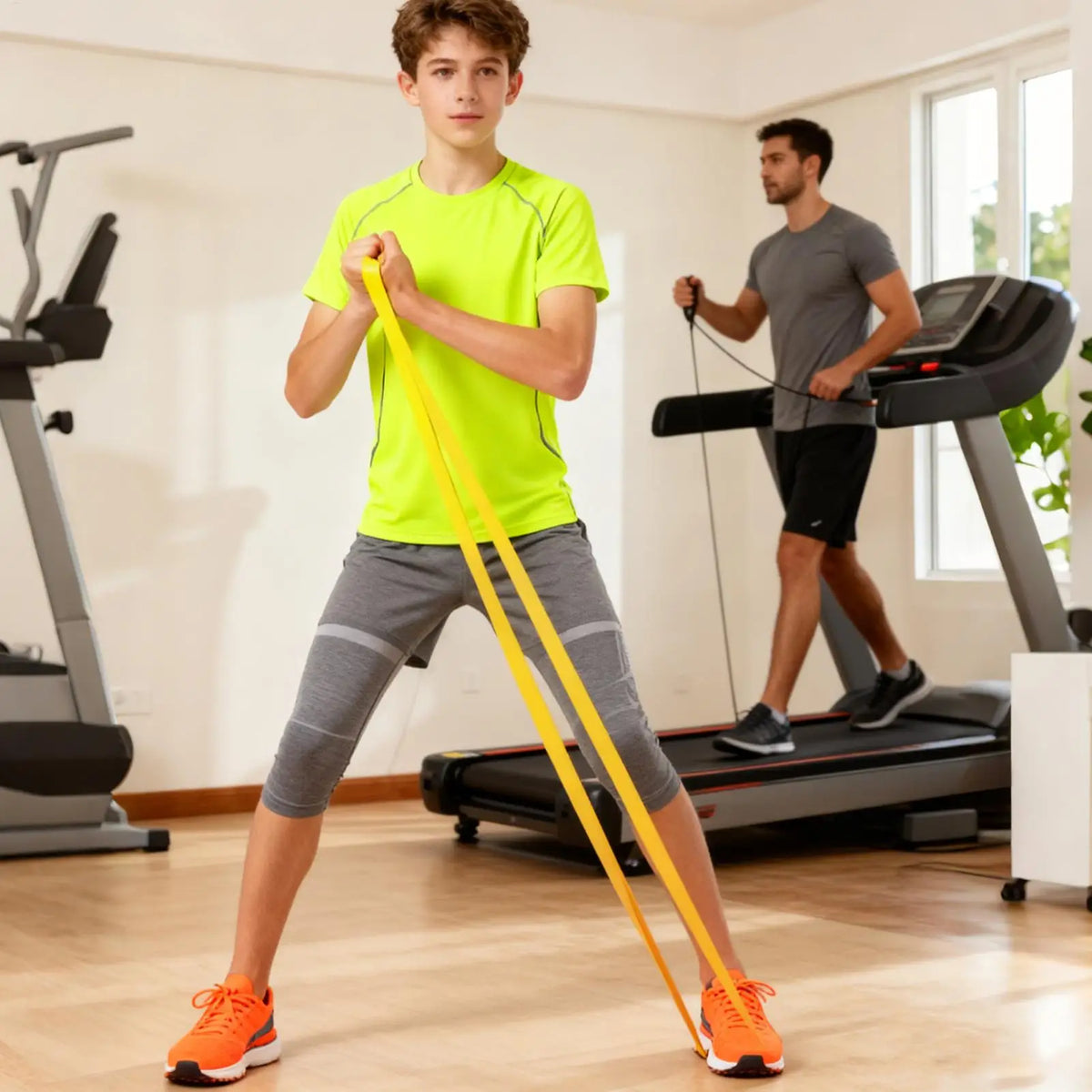Resistance Bands Set - Elastic Strength Training & Stretching Bands for Home Gym, Pilates & Workouts