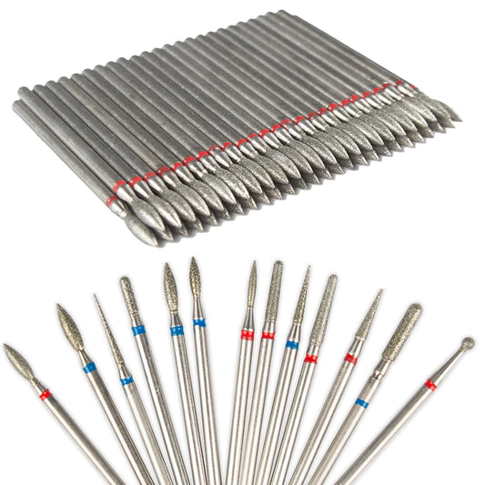 8pcs Diamond Nail Drill Bit Set - Rotary Electric Milling Cutters for Pedicure, Manicure, Cuticle Burr & Nail Tools Accessories