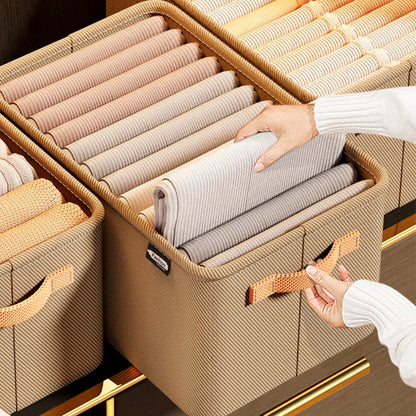 Thick Clothes Storage Organizer Box - Wardrobe Drawer Cabinet Organizer for Pants, Sweaters & Jeans