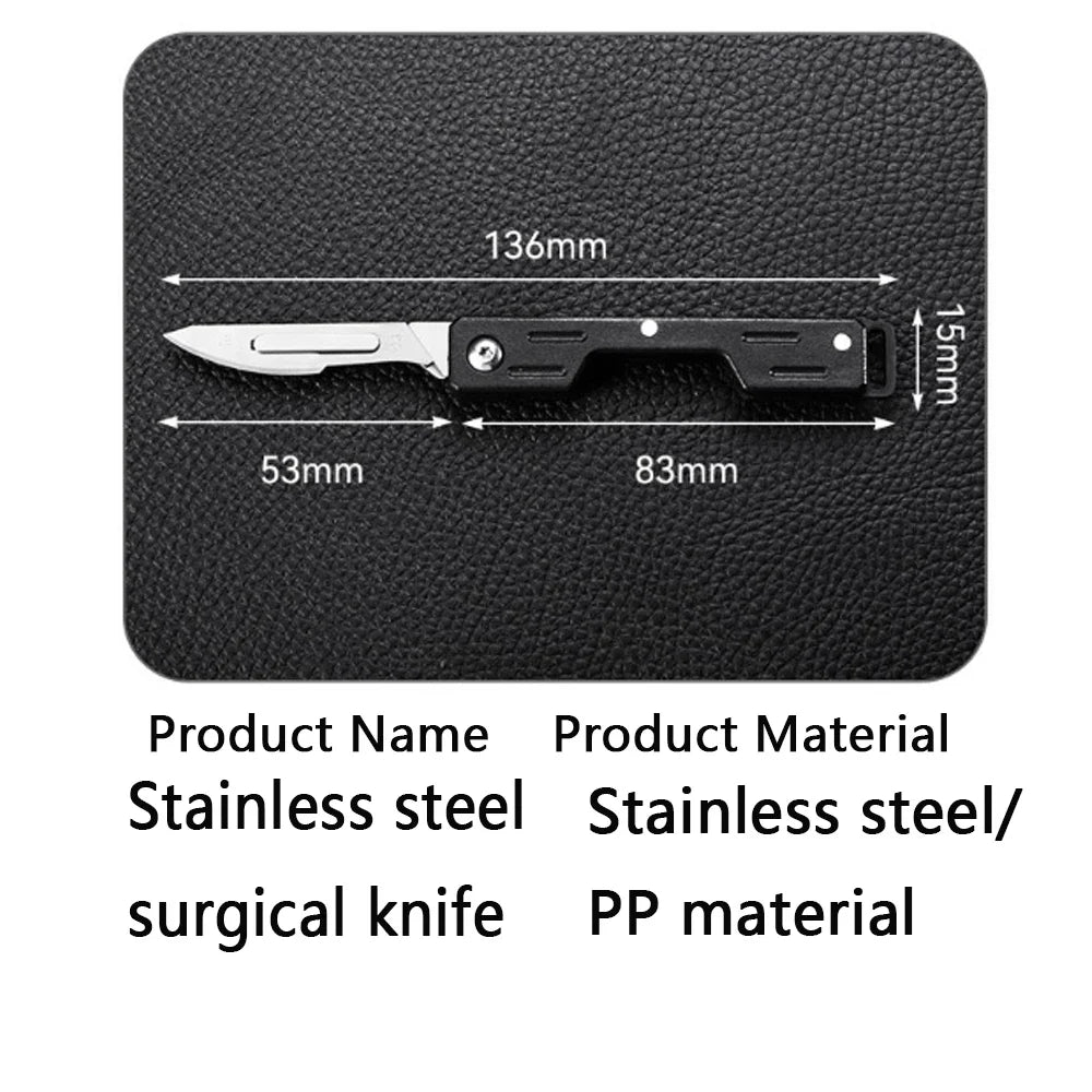 Mini Folding Scalpel Knife – Precision EDC Pocket Knife for Medical, Outdoor, and Unpacking Tasks