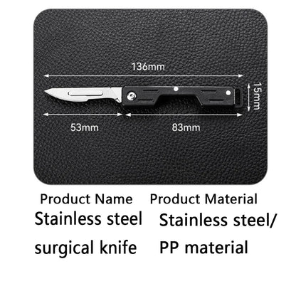 Mini Folding Scalpel Knife – Precision EDC Pocket Knife for Medical, Outdoor, and Unpacking Tasks
