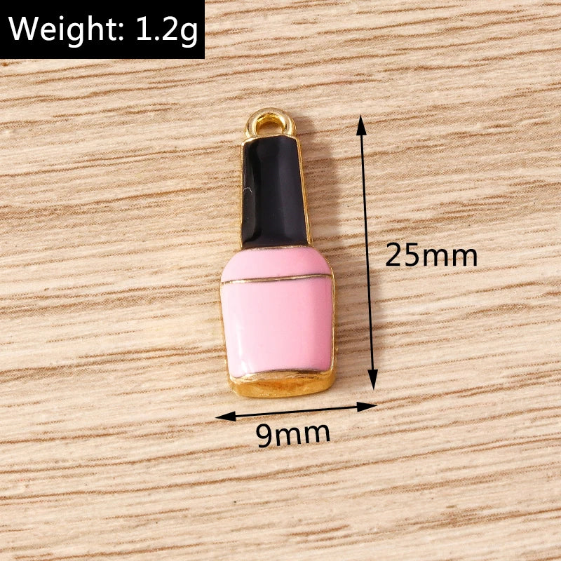 10PCS Cute Enamel Lips & Lipstick Charms – Pendants for Jewelry Making, Earrings, Necklaces & Bracelets DIY Crafts