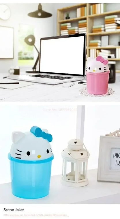 New Sanrio Hello Kitty Kawaii Dustbin – Trash Can for Living Room, Bedroom & Toilet