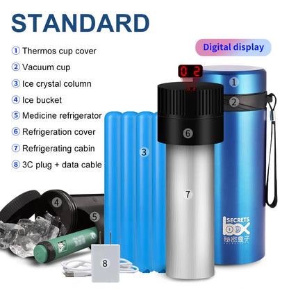 900mL Portable Insulin Cooler Cup with LCD Display – Temperature-Controlled Travel Flask for Medication & Beverages, Outdoor Mini Drug Refrigerator