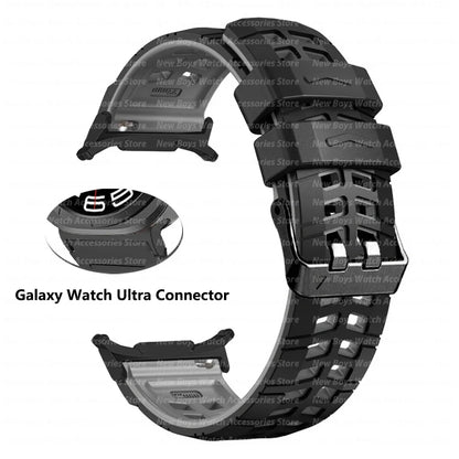 Silicone Sport Band for Samsung Galaxy Watch Ultra 47mm — No-Gap Quick Fit Curved Strap (2025 Ultra Model)