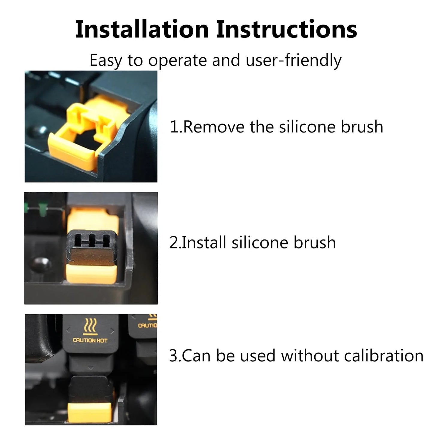 Bambu Lab Nozzle Wiper - Silicone Hotend Cleaning Brush for H2D, H2C & P2S Printers