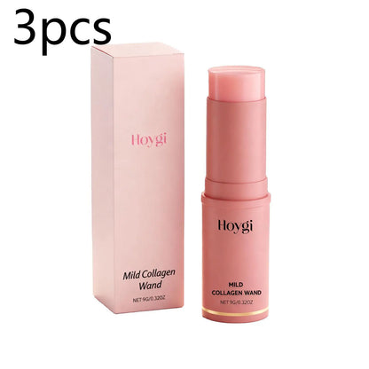 Collagen Pink Hydrating Balm Stick - Deep Moisturizing Facial Balm and Makeup Base for Smooth, Glowing-Looking Skin