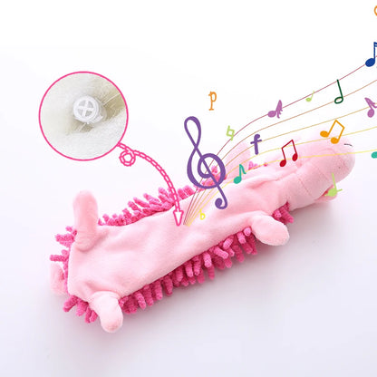 Plush Squeaky Dog Toy - Frog and Hippo Chew Toy for Teething and Teeth Cleaning