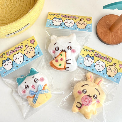 Chiikawa Plush Cartoon Pendant - 1/3PCS Cute Doll Brooch Backpack Keychain Decoration Accessories