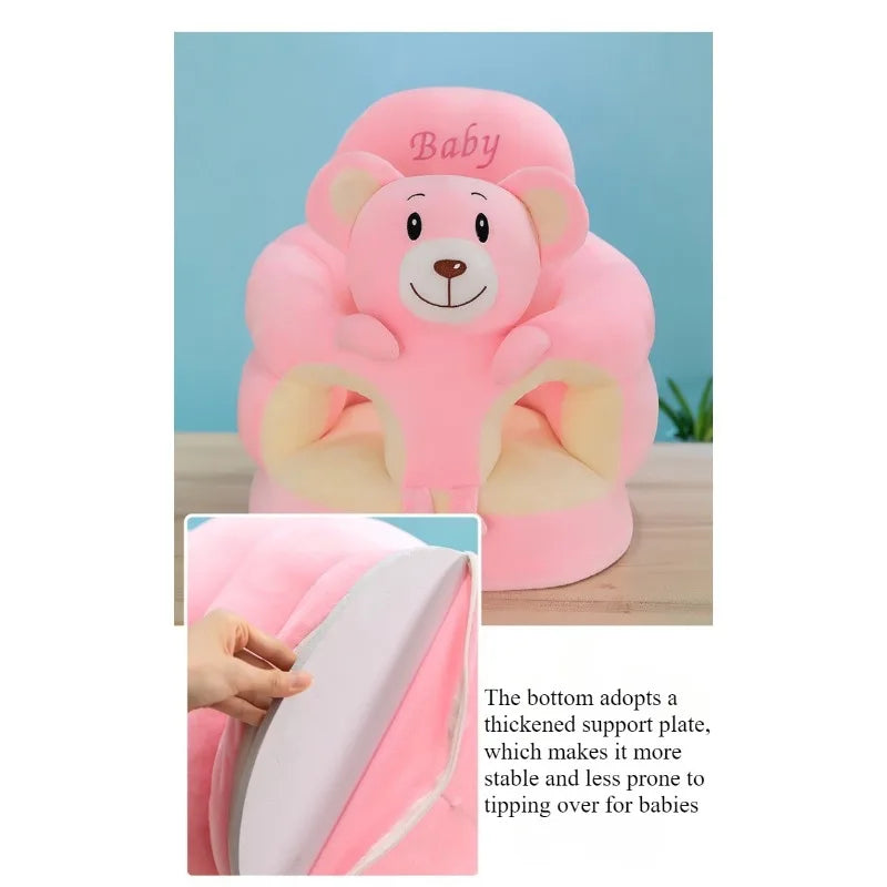 Baby Learning Sit Sofa Chair - Safe Backrest Support Seat for Infants, Anti-Fall Toddler Practice Sitting Stool