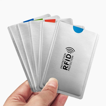 5-20pcs Aluminium RFID Card Holder - NFC Blocking, Metal Credit Card Case for ID and Bank Card Protection