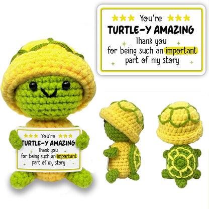 Positive Energy Crochet Doll — Handmade Knitted Plush Potato, Plant, Avocado, Bee & Animal Pocket Hug Emotional Support Gift