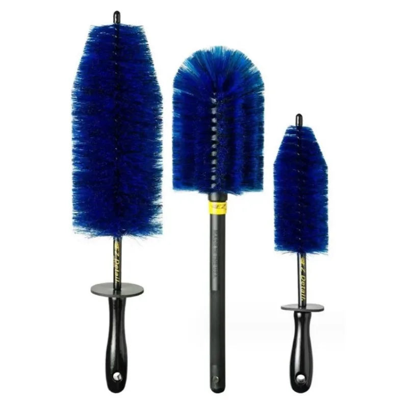 Car Wheel Cleaning Brush | Long Handle Microfiber Tire & Rim Detail Brush for Auto & Motorcycle
