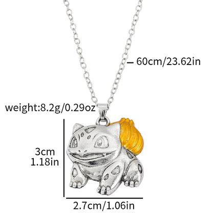 Anime Monster Alloy Pendant Necklace - Bulbasaur Charmander Gengar Character Jewelry Gift