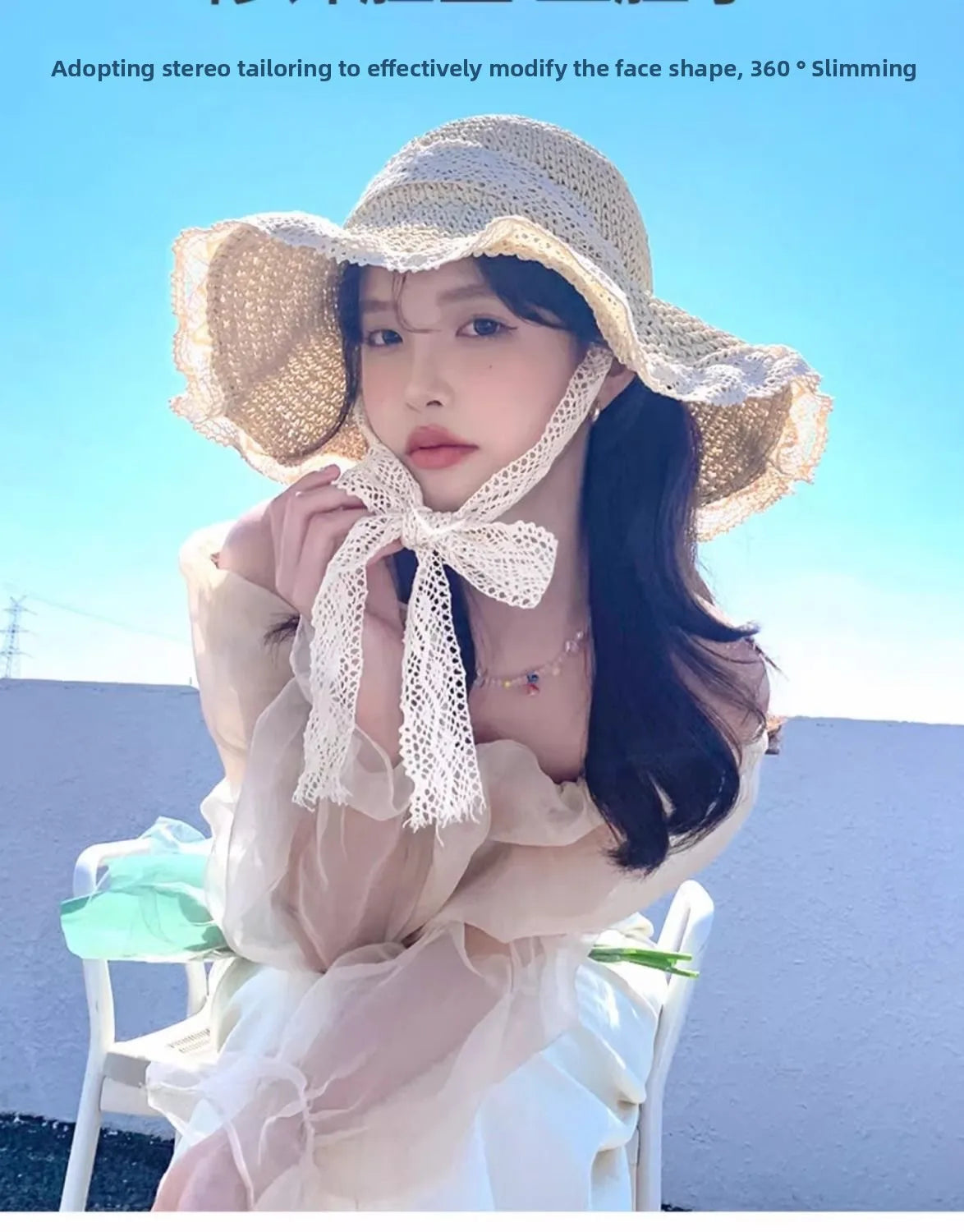 Women’s Wide Brim Sun Hat – Large Foldable Summer Straw Hat with UV Protection for Beach & Outdoor Use