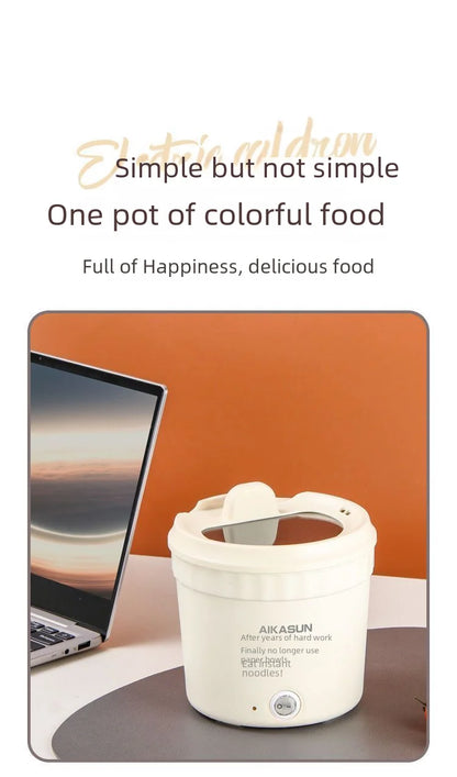 220V Mini Electric Cooking Pot – Multifunctional Rice Cooker, Hot Pot, Noodles, Porridge & Frying Pan