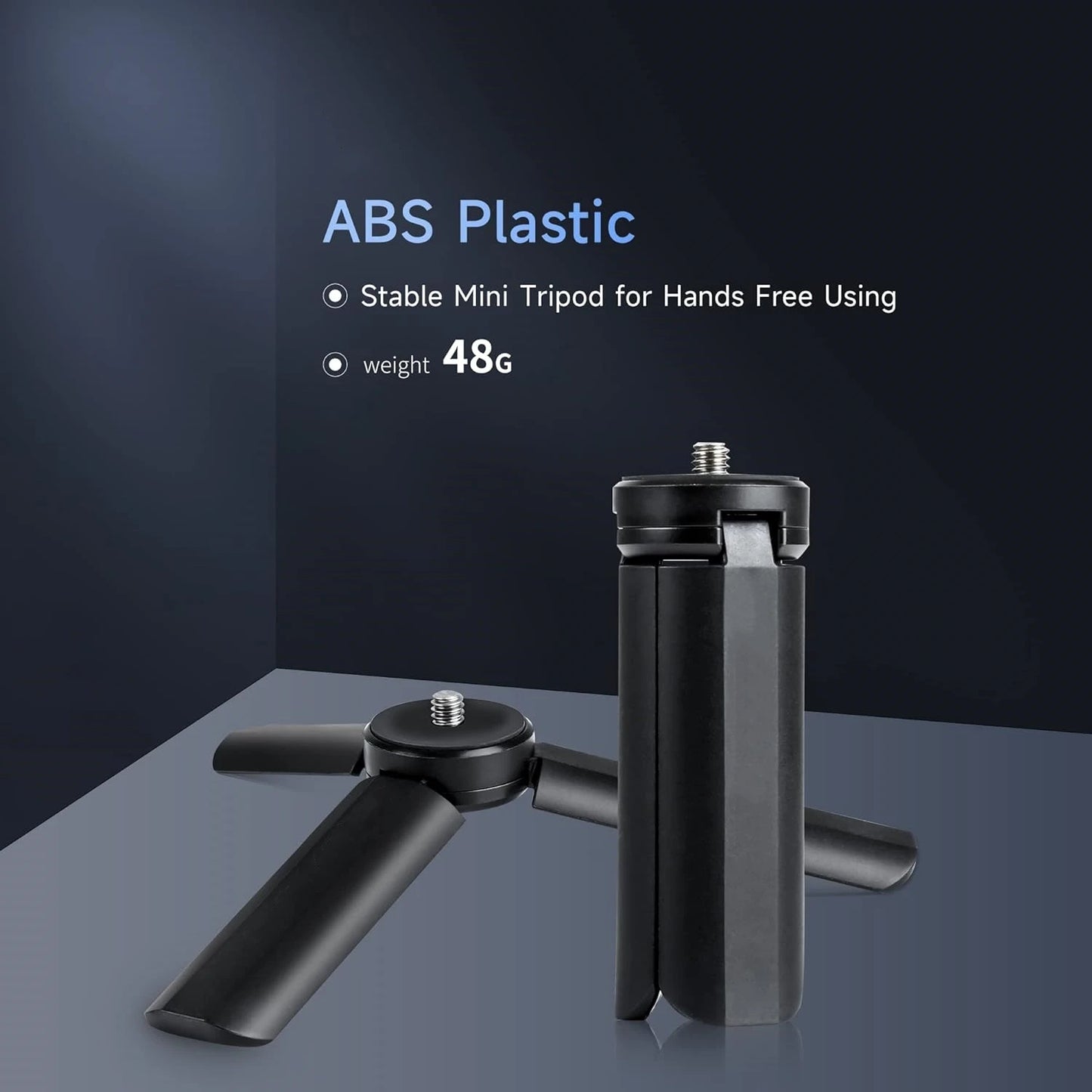 Portable Mini Table Tripod Stand - 1/4'' Screw for GoPro, Camera, Video Vlog, Ring Light, Phone & Gimbal
