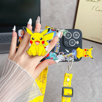 iPhone Pika Case with Holder Rope – Compatible with iPhone 6 to 17, Mini, Plus & Pro Max
