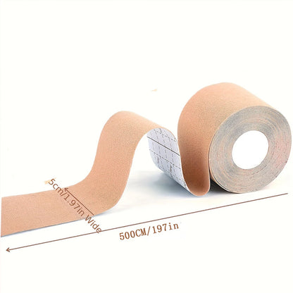 Elastic Breast Lifting Tape — Skin Tone, Invisible, Breathable, Anti-Sagging Tape for Strapless Support