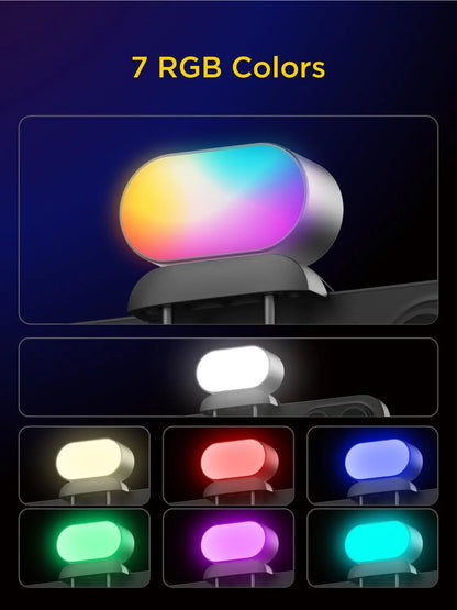 AOCHUAN RGB Magnetic LED Fill Light – Adjustable Brightness & Colors for Phone, Selfie, Live, & Video Photography