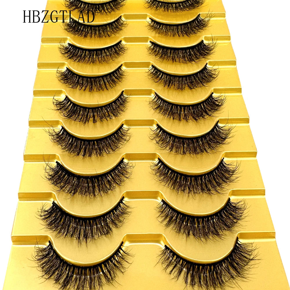 10 Pairs 3D Mink False Eyelashes – Natural Long & Short Fake Lashes Makeup Kit (38 Styles)