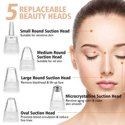 3-Mode Blackhead Remover Vacuum – Facial Pore Cleaner & Dead Skin Removal Beauty Tool