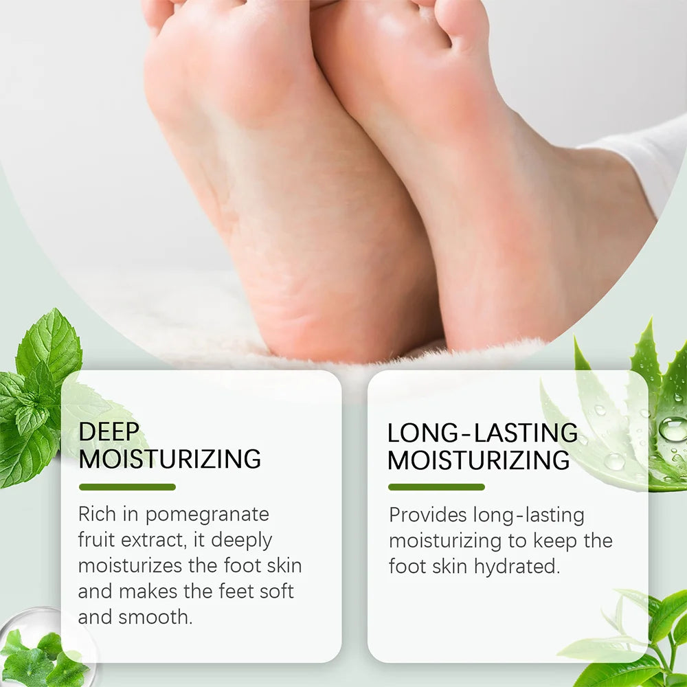 Tea Tree Oil Foot Cream – Exfoliating Foot Care for Rough, Cracked Feet, Softening & Long-Lasting Moisturization