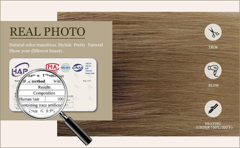 Ombre Blonde Brown 100% Remy Human Hair Topper – Silk Base Clip-In Extension for Women with Hair Loss, 12 Inch