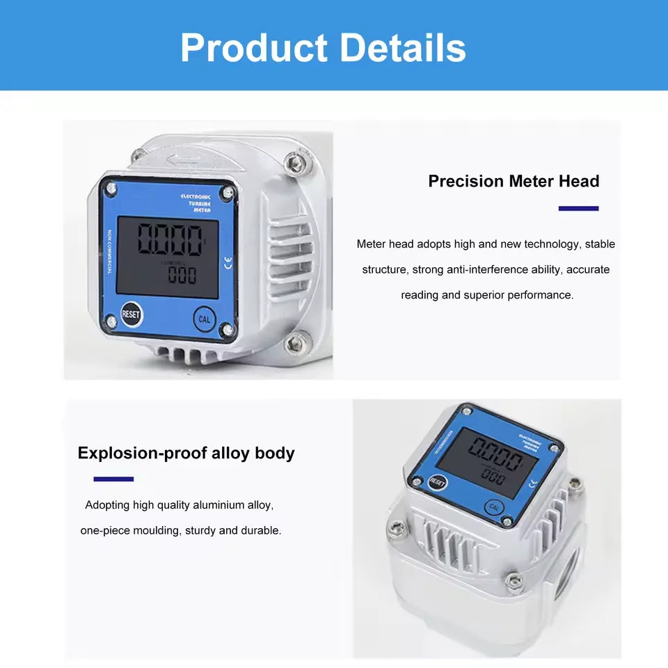 High-Precision Digital Gas Flow Meter - LCD Roots Flowmeter for LNG, Oxygen & Industrial Applications DN15/20/25