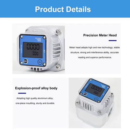 High-Precision Digital Gas Flow Meter - LCD Roots Flowmeter for LNG, Oxygen & Industrial Applications DN15/20/25