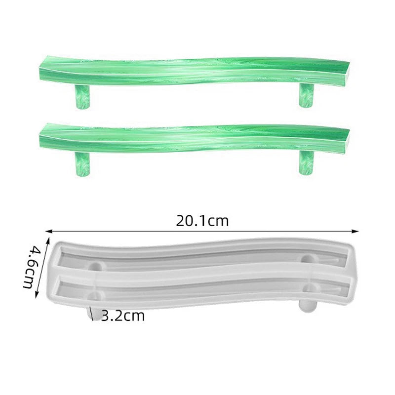 Large Rectangle Resin Tray Silicone Mold - DIY Epoxy Tea Plate Coaster Craft Making Mold
