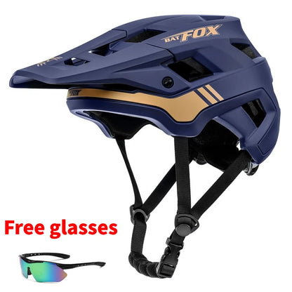BATFOX Matte Black MTB Bike Helmet – Men's Mountain Bike Cycling Helmet Casco Ciclismo