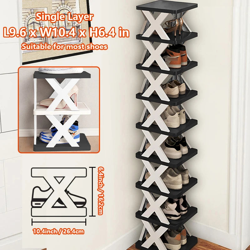 Multi-Layer Detachable Shoe Rack Storage Organizer — Space-Saving Household Shoe Shelf Cabinet