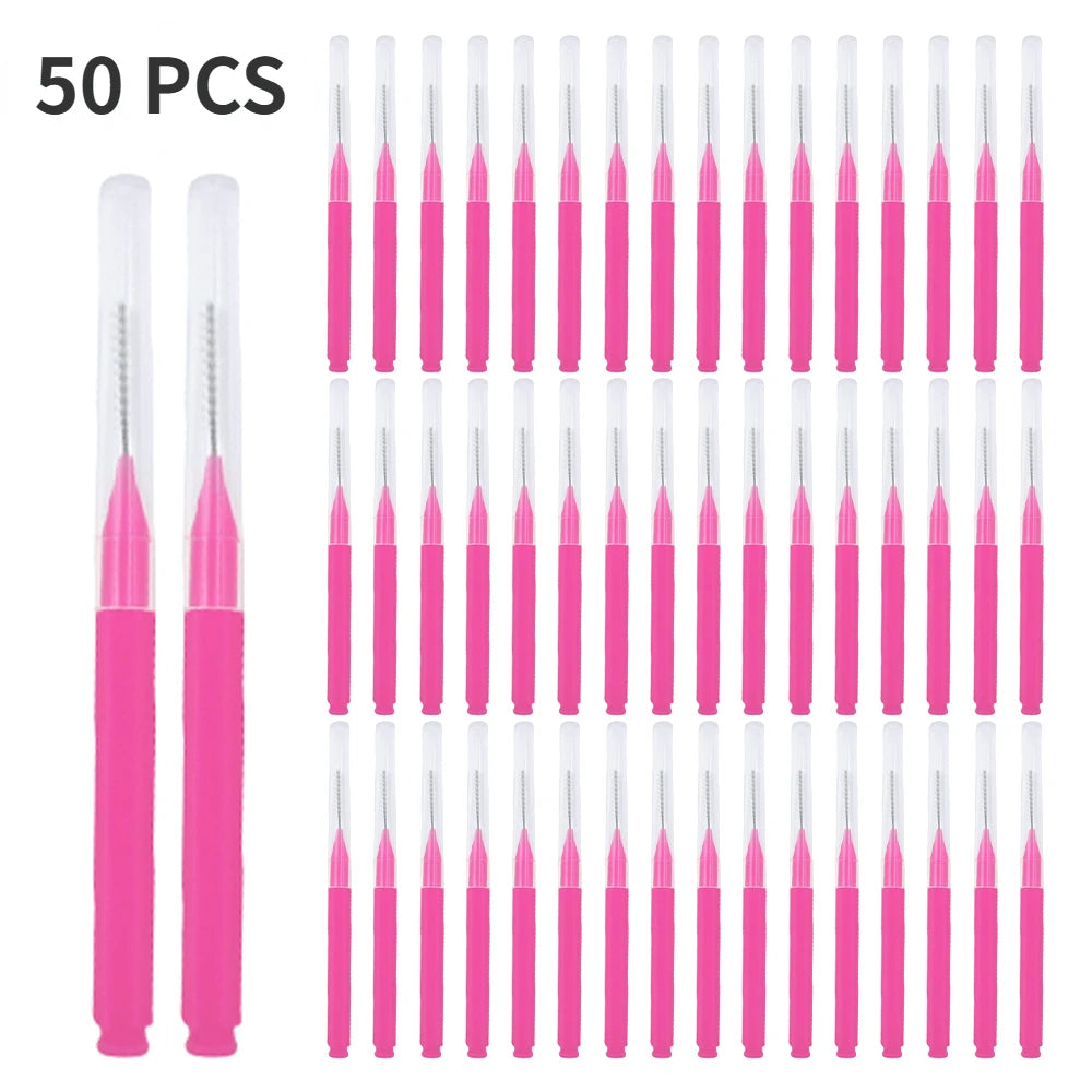 5/10/50PCS Mini Eyebrow & Lash Brushes – Disposable Bendable Brow Perm & Micro Eyelash Applicator Tools