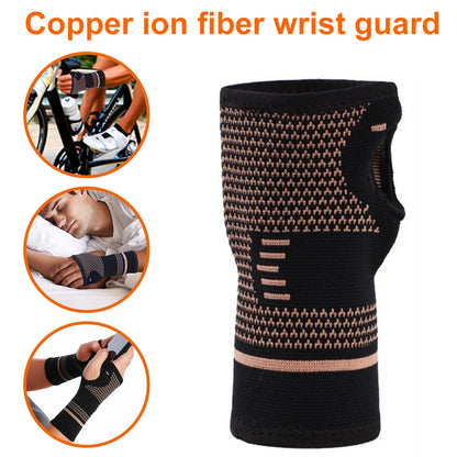 1PCS Copper Compression Gloves - Sports Wrist Guard Arthritis Gloves for Elastic Palm Brace, Fitness Wrist Support Wristband