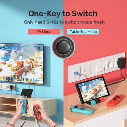 Unitek Game Dock for Nintendo Switch OLED — 45W PD Charging, LAN Gigabit Ethernet & 4K HDMI Gaming Docking Station for TV