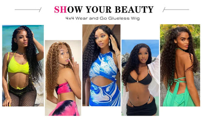 250% Curly Human Hair Lace Front Wig – Deep Wave Brazilian Remy 13x4 Water Wave Lace Frontal Wig