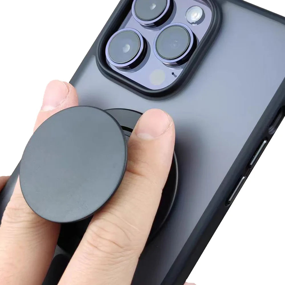 Popped Magnetic Foldable Phone Grip - N52 Magnetic Ring Holder and Expandable Stand for iPhone 17, 16, 15, 14, and 13