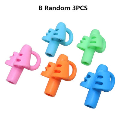 Children’s Silicone Pencil Grip - Writing Posture Corrector and Handwriting Aid for Students, 1 or 3 Pieces