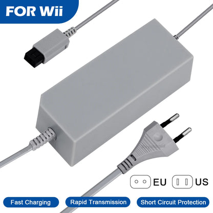 Nintend Wii AC Adapter 100-240V 12V 3.7A – EU/US Plug Wall Charger Power Supply