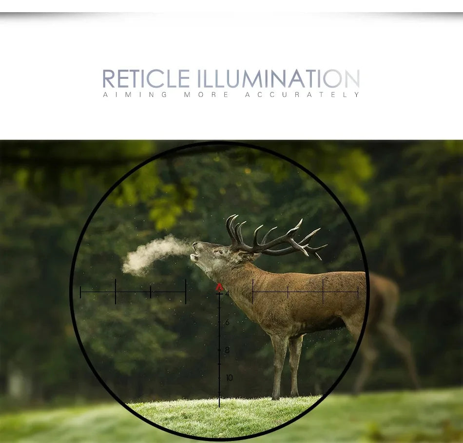 4X32 Hunting Riflescope – Fiber Optic Green & Red Dot Illuminated Reticle Tactical Sight